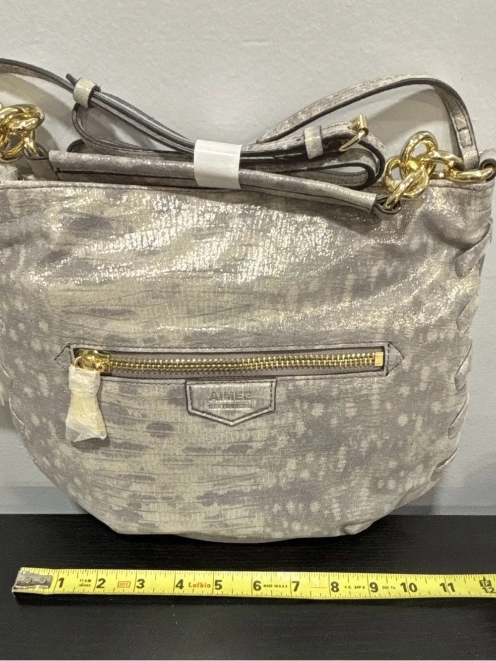 Aimee Kestenberg Metallic iridescent  crossbody purse Gold Hardware new bag